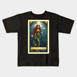 The Hermit Tarot Card from The Mermaid Deck. Kids T-Shirt